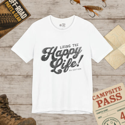 Living the Happy Life Unisex Jersey Tee Bella Canvas 3001