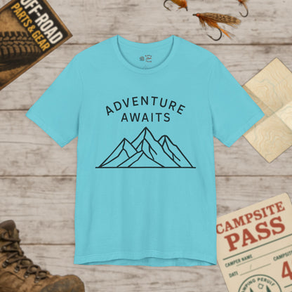 Adventure Awaits Mountain T-Shirt Outdoor Lifestyle