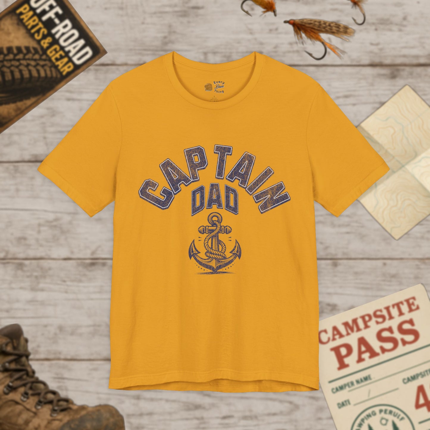 Captain Dad Short Sleeve Tee Bella Canvas 3001