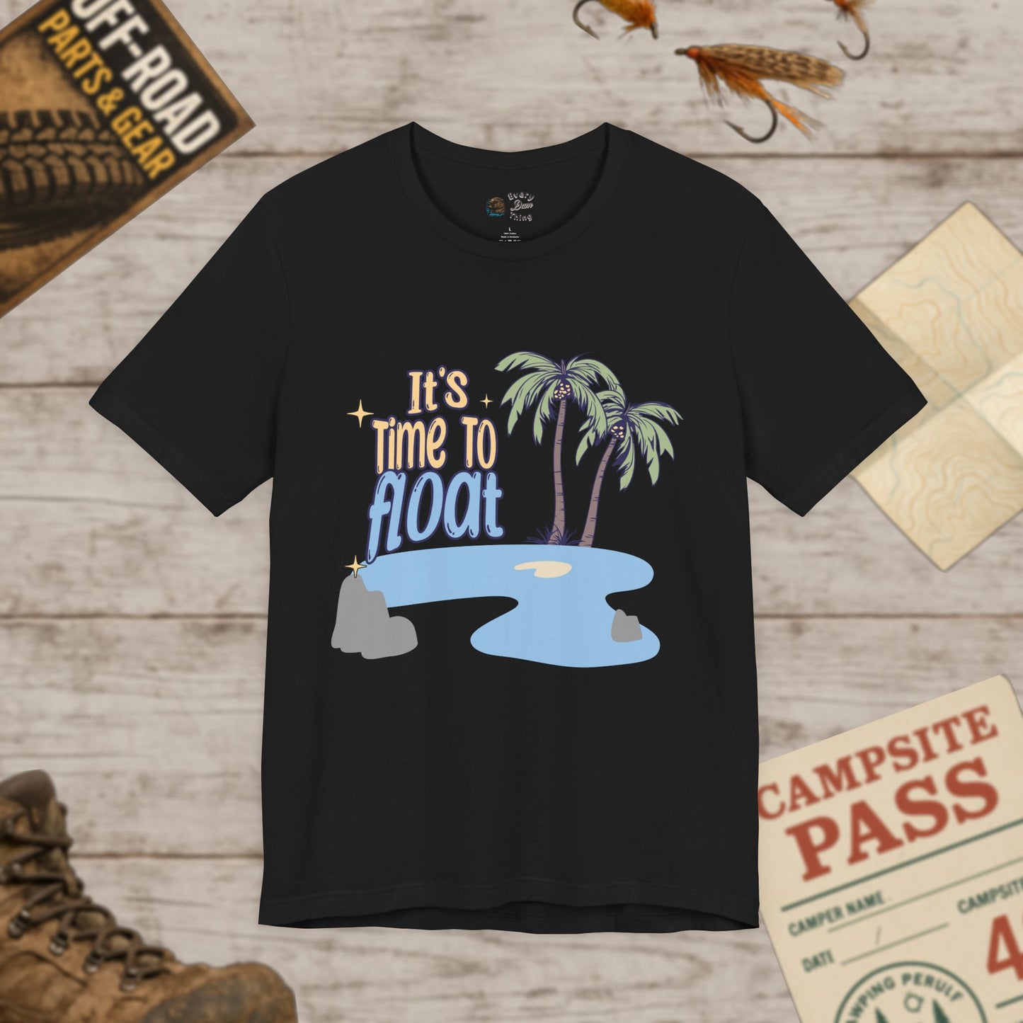 It's Time to Float Unisex Tee, Relaxation Shirt, Bella Canvas 3001