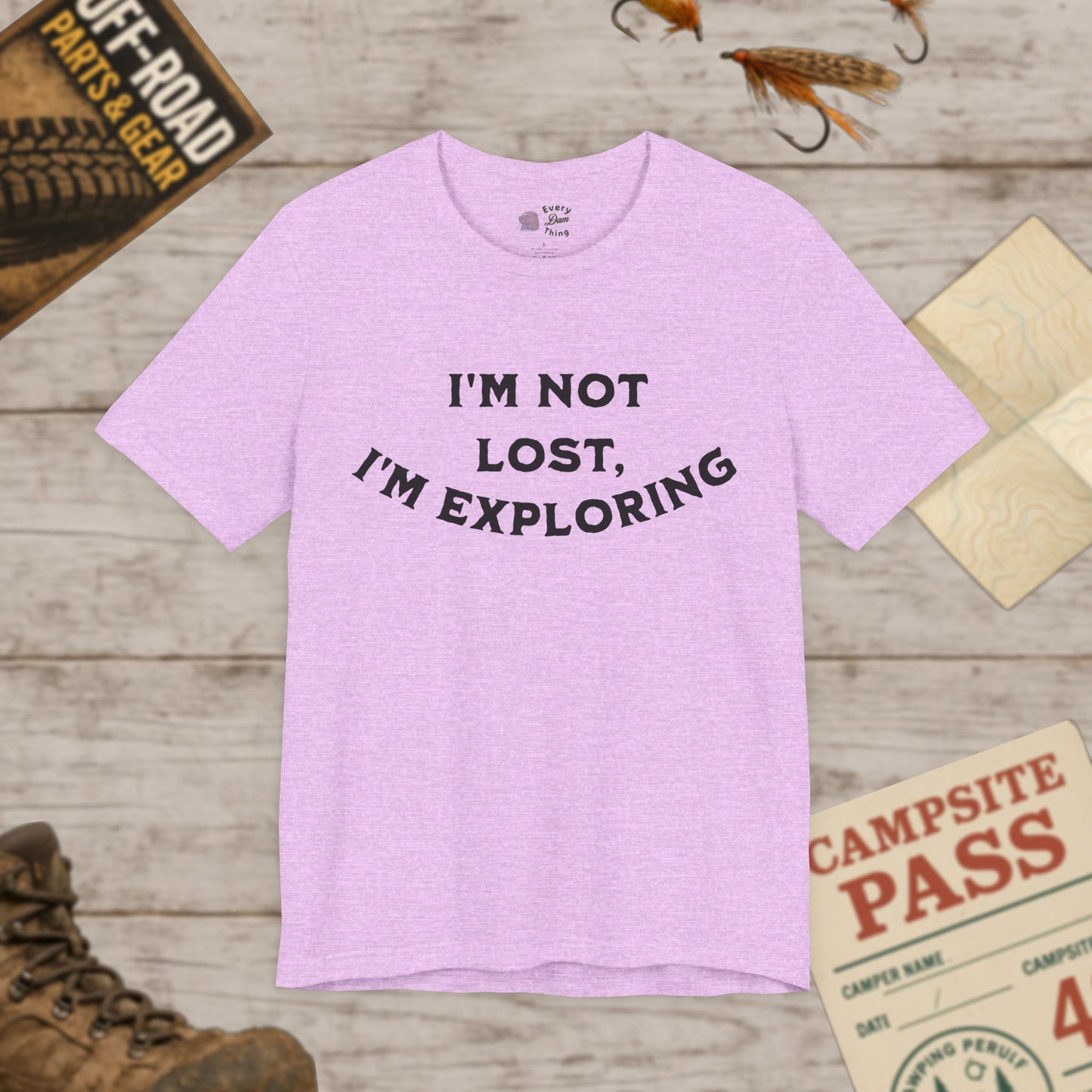 Adventurer's Unisex Short Sleeve Tee "I'm Not Lost, I'm Exploring" Bella+Canvas 3001