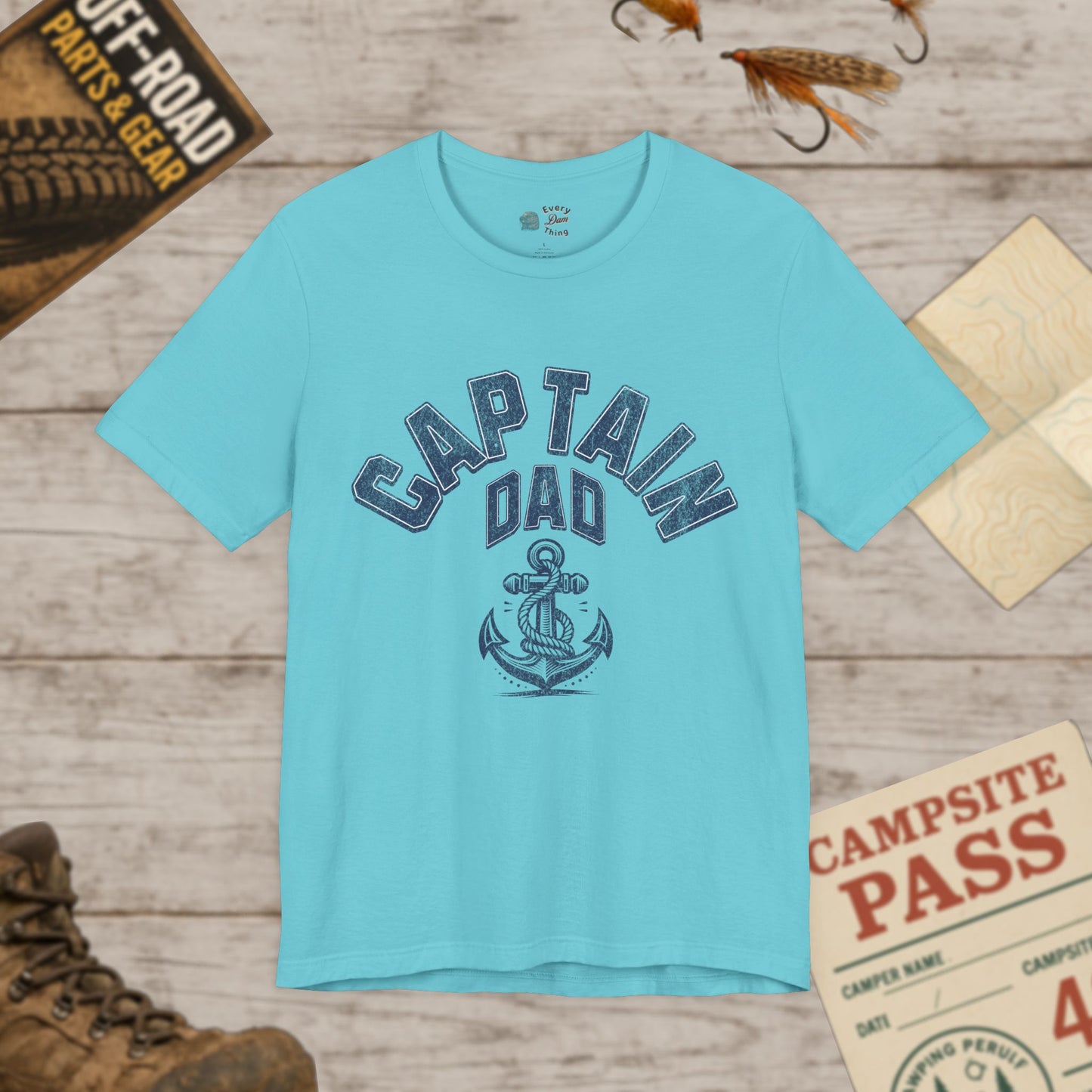 Captain Dad Short Sleeve Tee Bella Canvas 3001