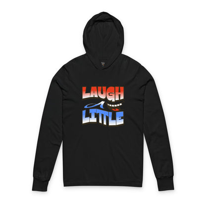 Lightweight Hoodie Laugh A Little Red, White and Blue Unisex