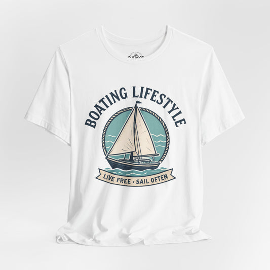 Live Free, Sail Often Sailboat T-Shirt