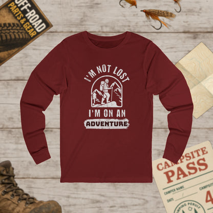 Unisex Adventure Long Sleeve Tee - I'm Not Lost, I'm On An Adventure Bella+Canvas 3501