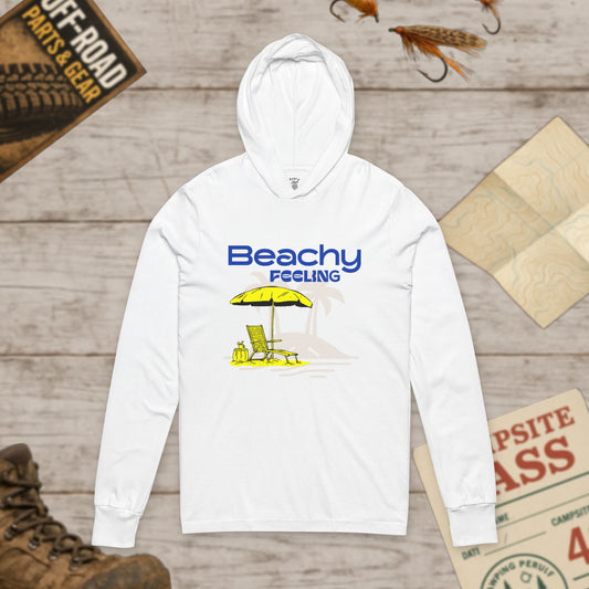 Beachy Feeling Unisex Hooded Long Sleeve Tee Bella+Canvas 3512