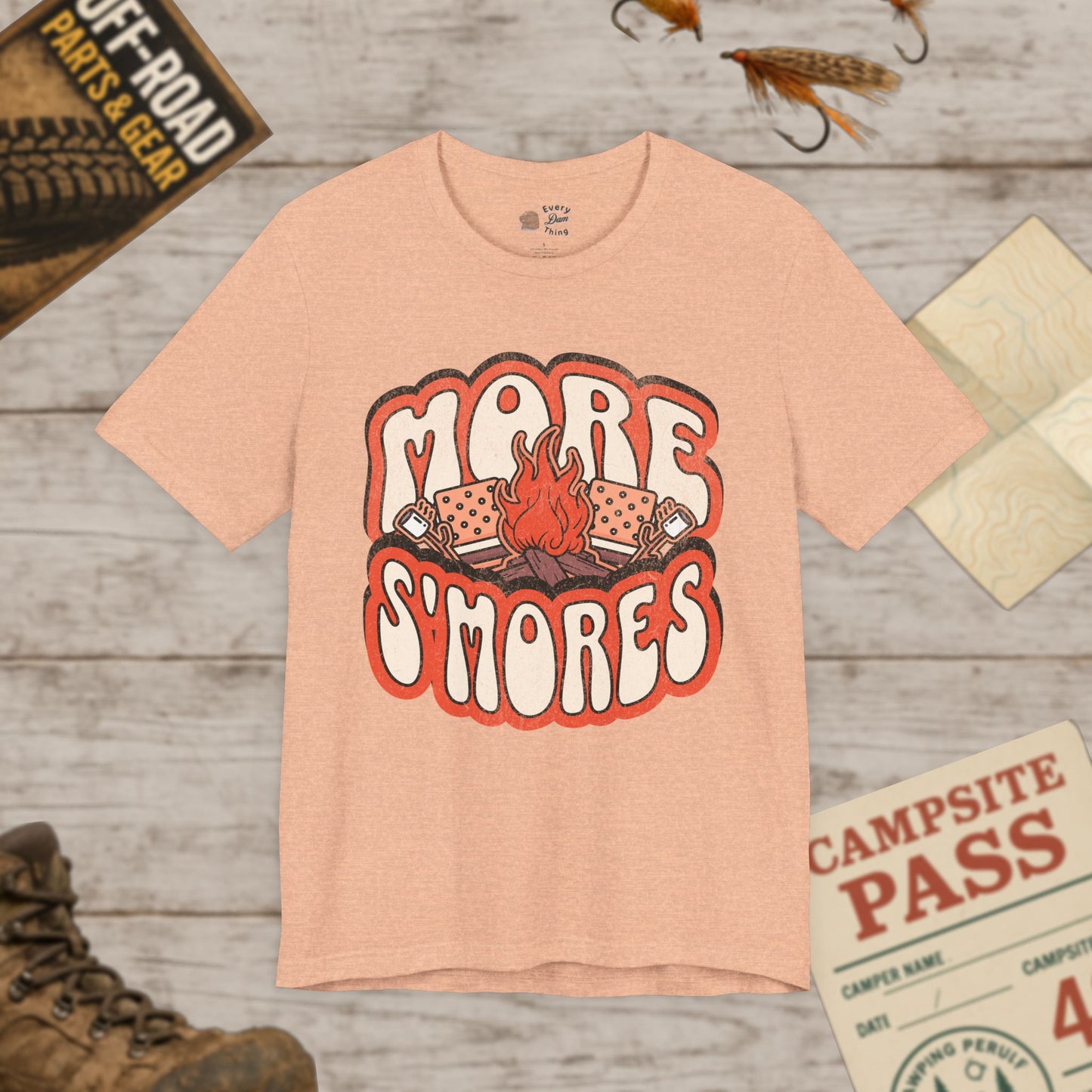 more s'mores Themed Unisex Tee, Campfire Shirt, Bella Canvas 3001