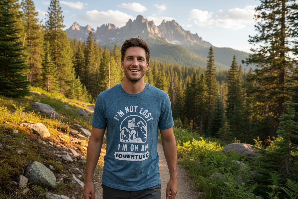 Adventure Awaits I'm Not Lost Tee - Hiking