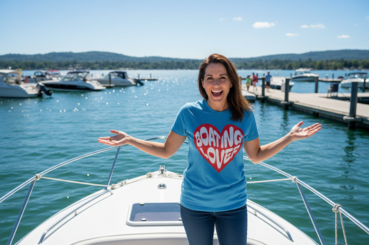 Boating Lover Heart Graphic Tee - Female