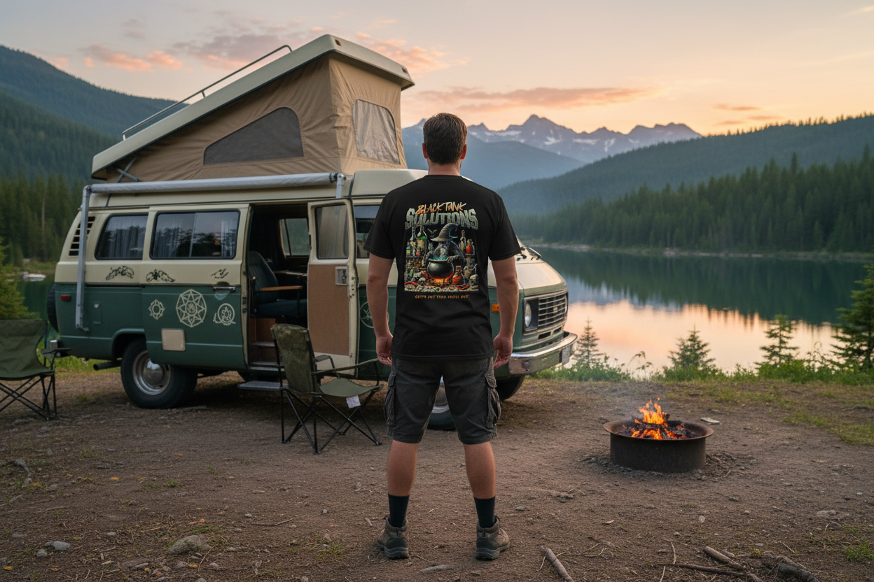 Magical Black Tank RV Camper Van Tee - Back View
