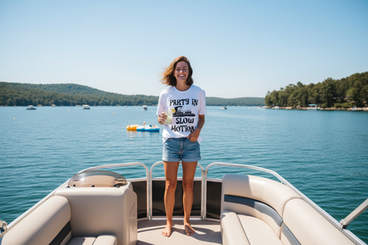 Party in Slow Motion Pontoon Boat Tee
